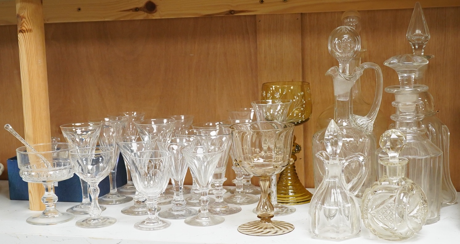 A group of Victorian and later glassware